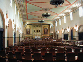 Inside Mission Santa Clara de Asis.